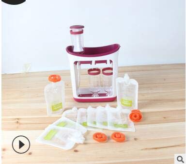 Squeeze Station Homemade Infant Baby Fresh Fruit Juice Food Maker with Storage Bags 8.26"x8.66"x3.54"
