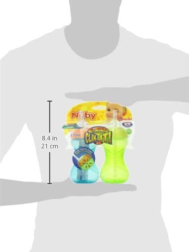 Nuby No-Spill Clik-It Flex Straw Cup, 12 Months Plus