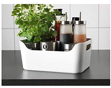 Ikea Variera Convenient Kitchen Open Storage Box, High Gloss White