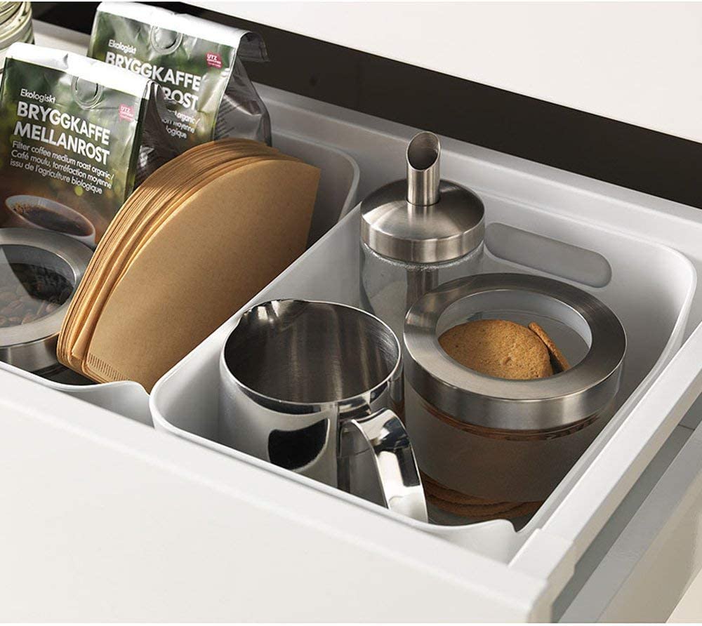 Ikea Variera Convenient Kitchen Open Storage Box, High Gloss White