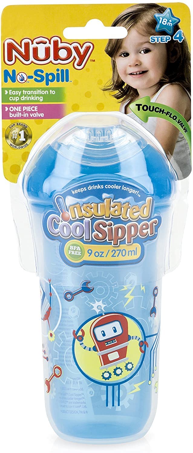 Nuby 9 oz No-Spill Insulated Cool Sipper