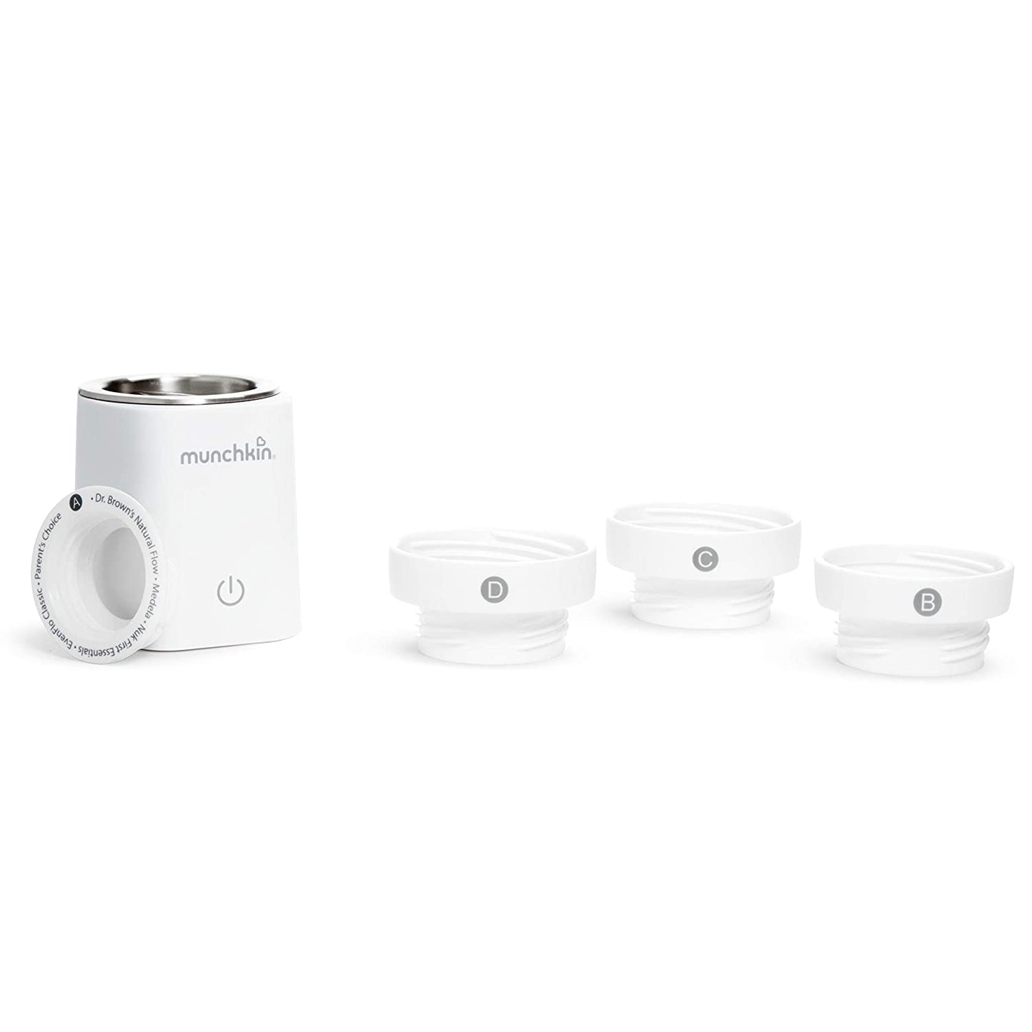 Munchkin 98° Digital Bottle Warmer and Adapter for Playtex Ventaire Baby Bottles
