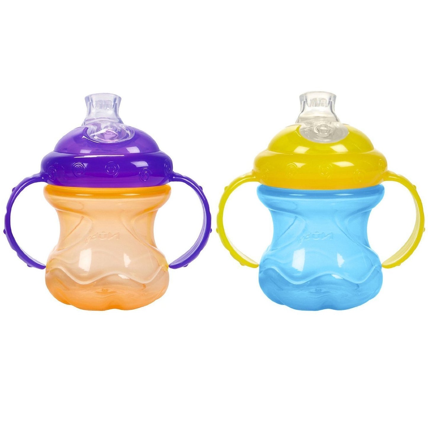 Nuby No-Spill Super Spout Grip N' Sip 4M+ - 4 Count (ASSORTED COLORS)