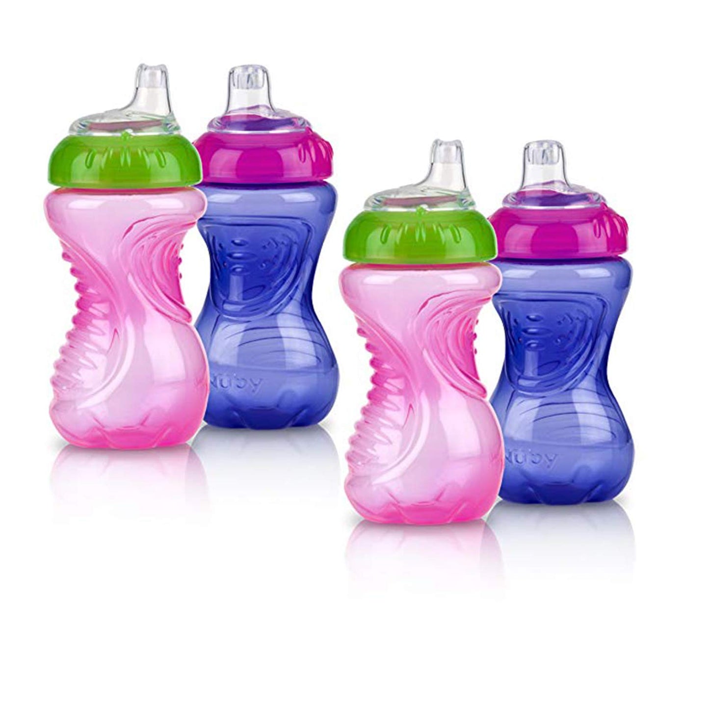 Nuby 2 Piece No Spill Easy Grip Trainer Cup 10 oz