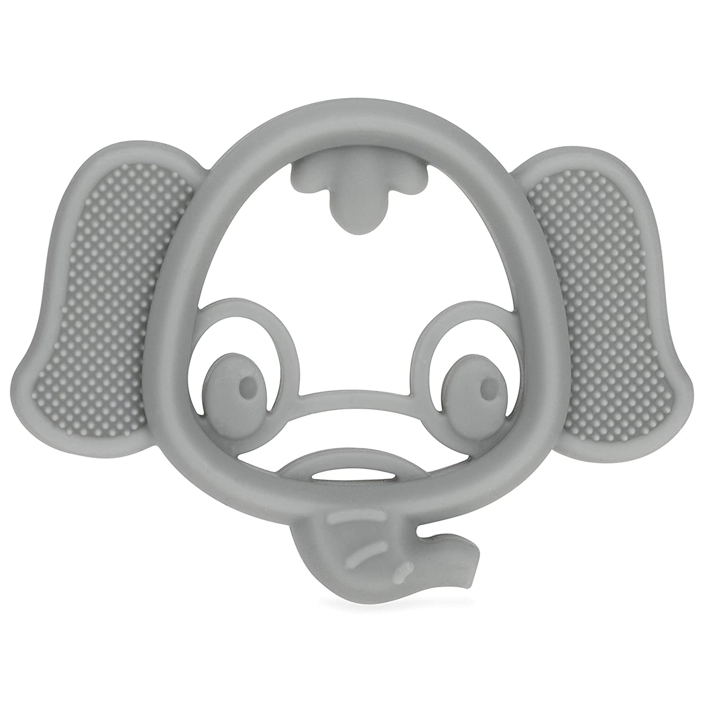 Nuby 100% Soft Silicone Teether with Massaging Bristles: 3M+ Characters Vary, Multi