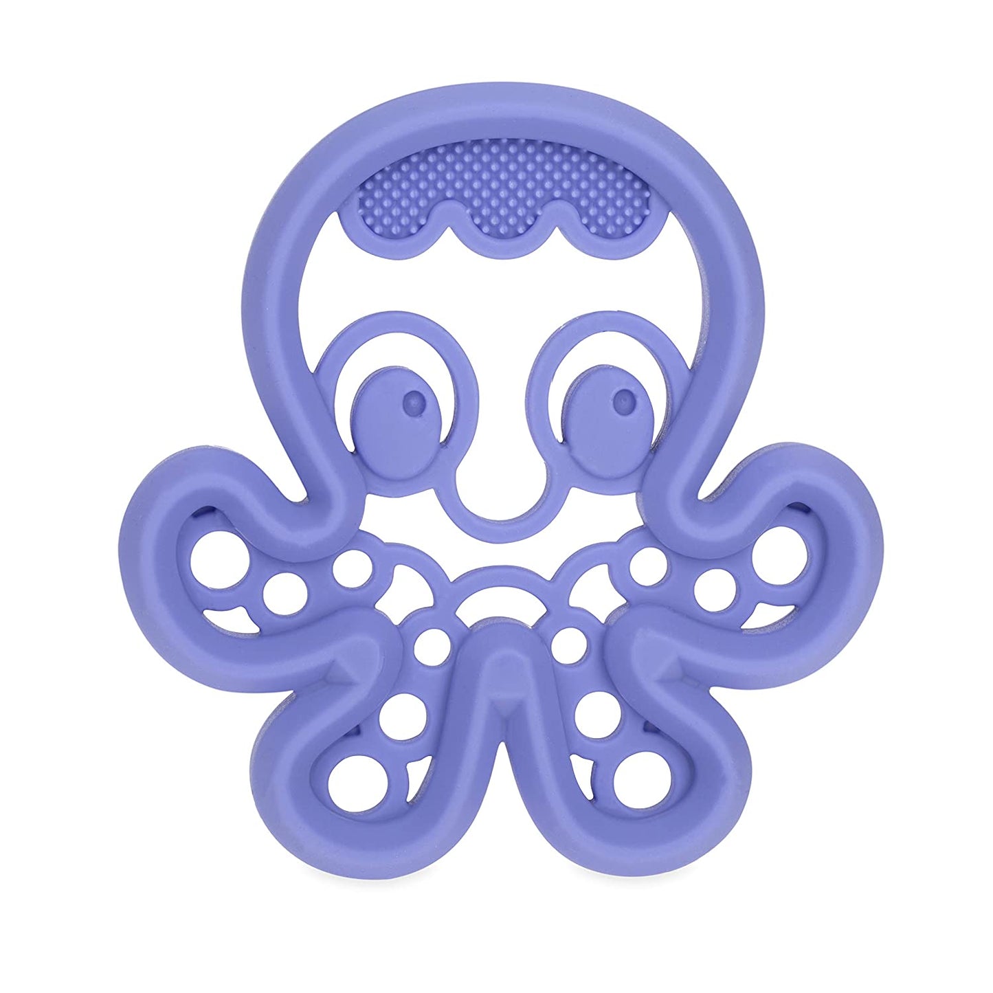 Nuby 100% Soft Silicone Teether with Massaging Bristles: 3M+ Characters Vary, Multi