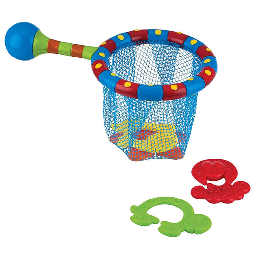 Nuby Splash n' Catch Bath Time Fishing Set, Includes Four Link Toys, 5"
