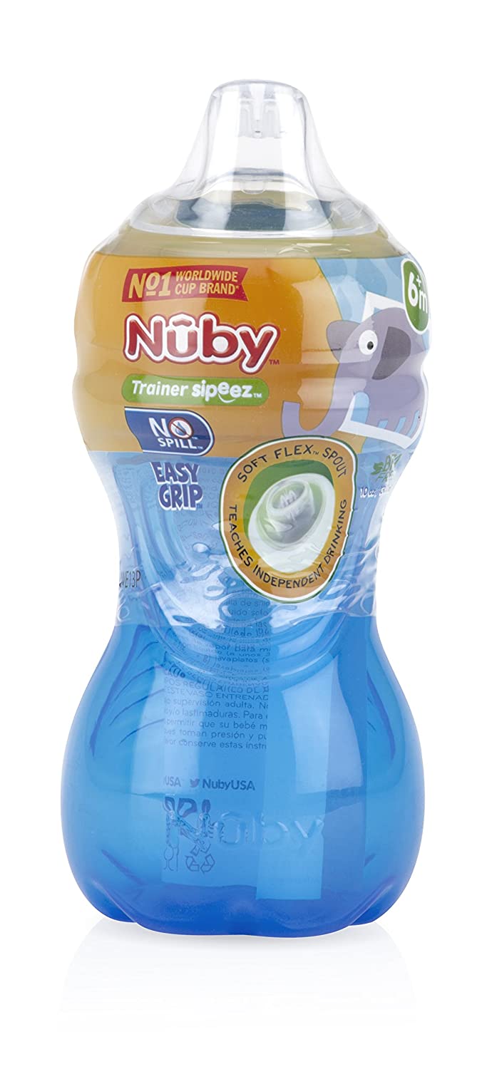 Nuby No-Spill Easy Grip Cup, 10 Ounce