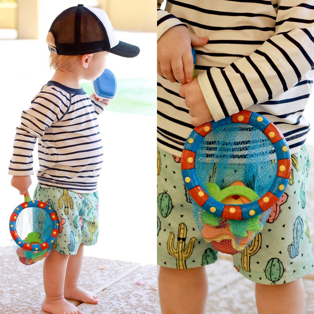 Nuby Splash n' Catch Bath Time Fishing Set, Includes Four Link Toys, 5"