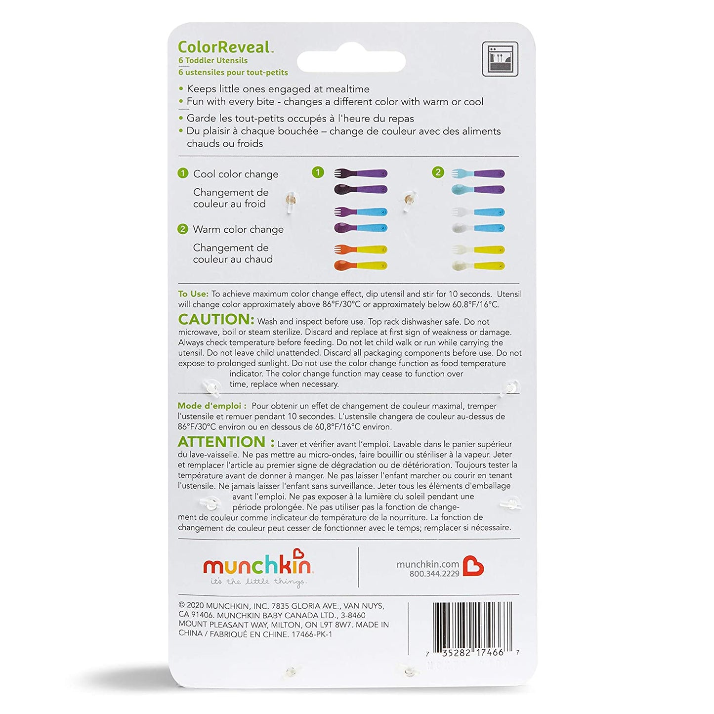 Munchkin ColorReveal Color Changing Toddler Forks & Spoons