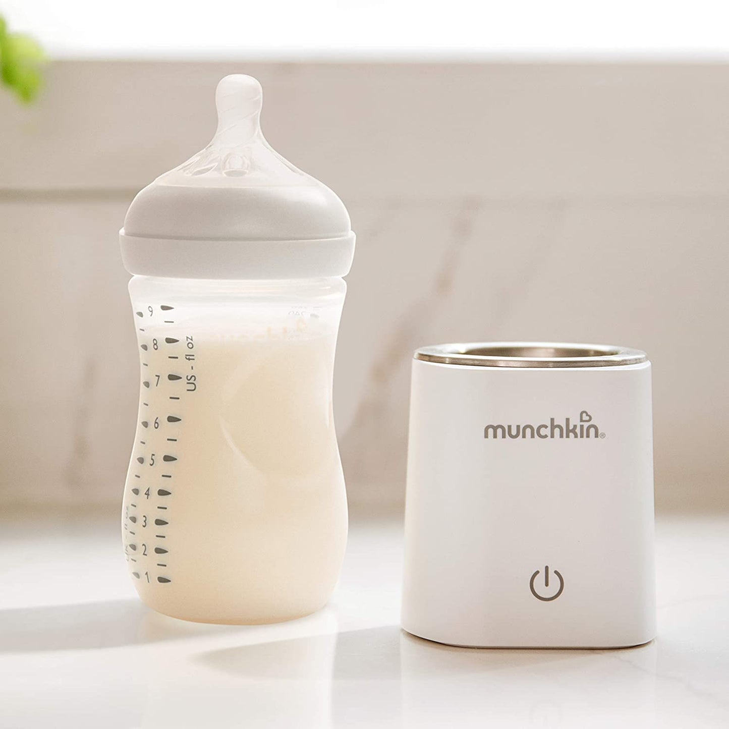 Munchkin 98° Digital Bottle Warmer and Adapter for Playtex Ventaire Baby Bottles