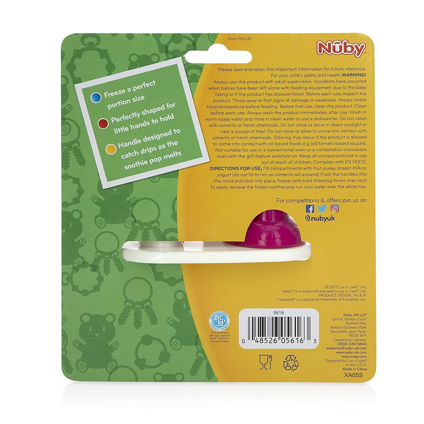 Nuby Garden Fresh Fruitsicle Frozen Pop Tray