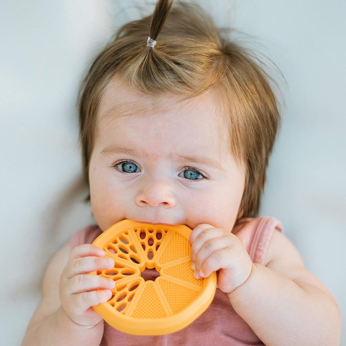 Nuby 100% Soft Silicone Teether with Massaging Bristles: 3M+ Characters Vary, Multi