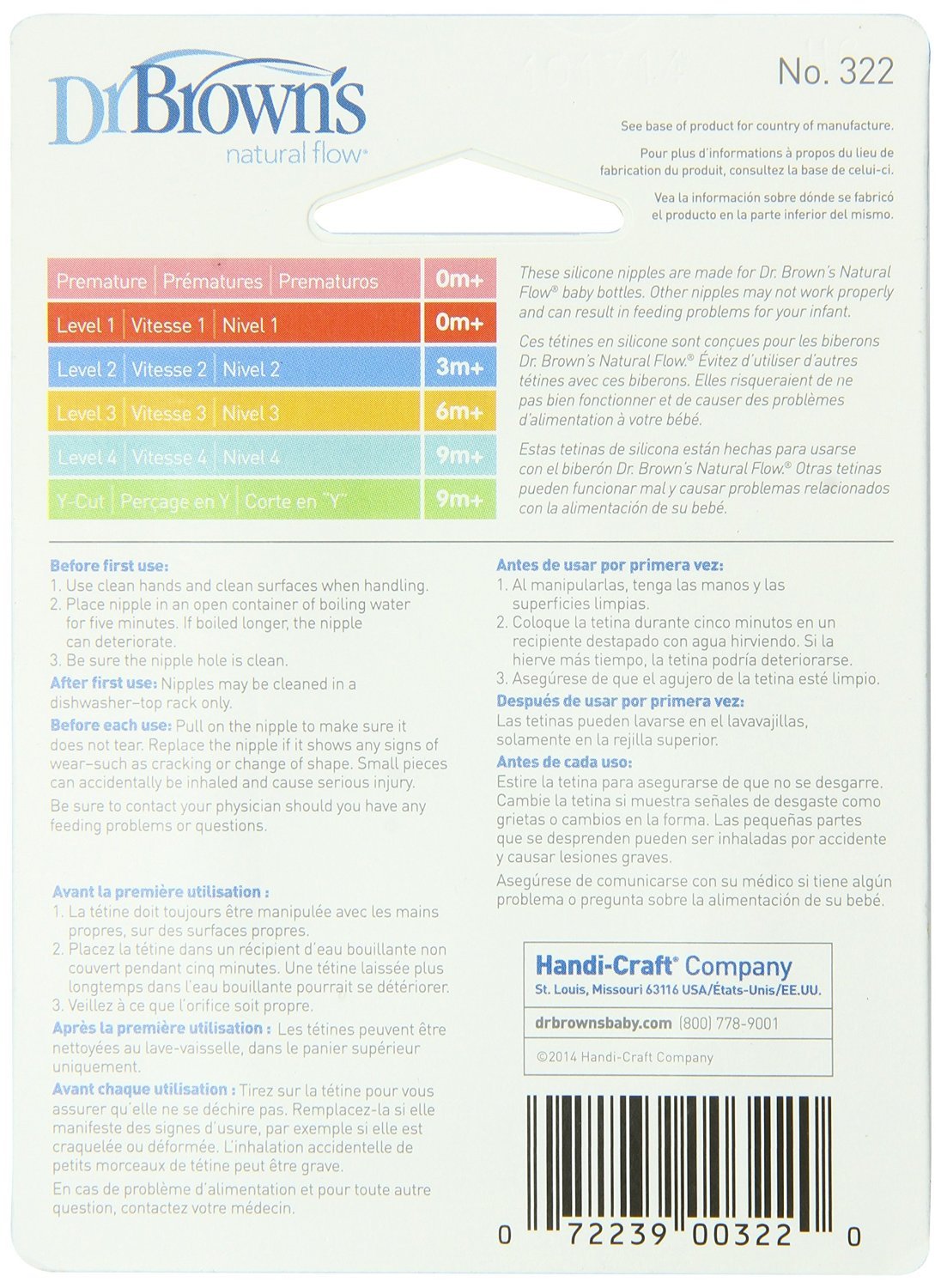 Dr. Browns Unisex Baby Natural Flow Level Two Standard Nipple
