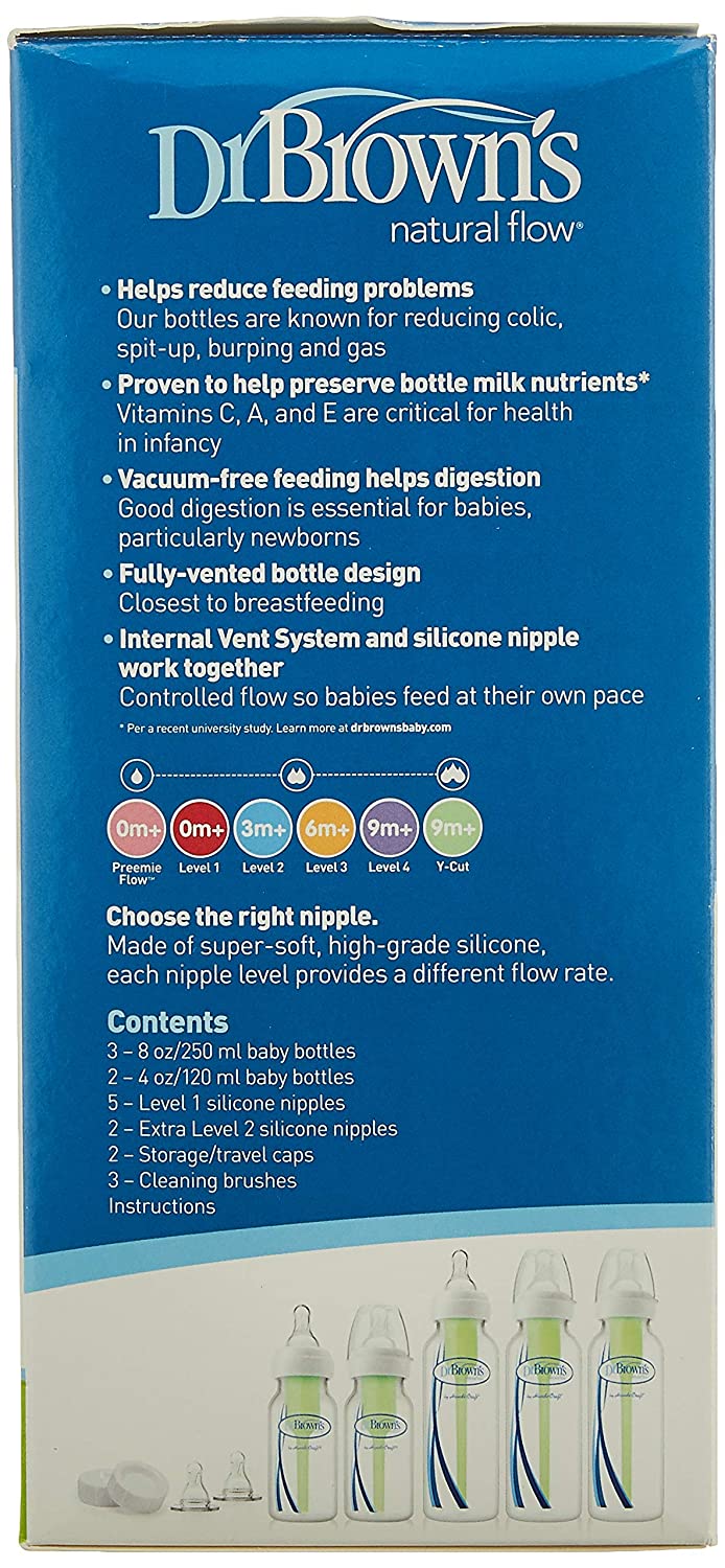 Dr. Brown's Options Narrow Feeding Set, Clear