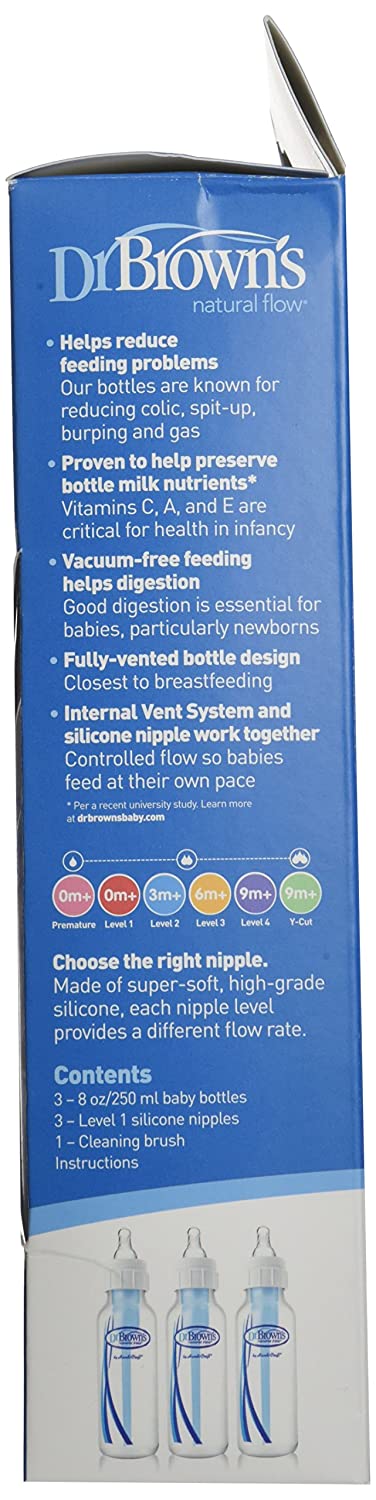 Dr. Brown’s Natural Flow Anti-Colic Baby Bottles - 8oz