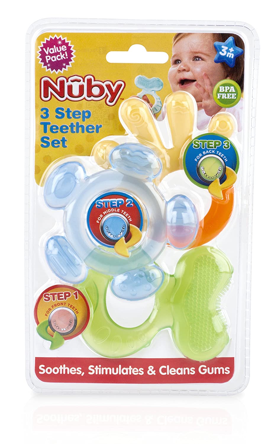 Nuby 3 Step Soothing Teether Set