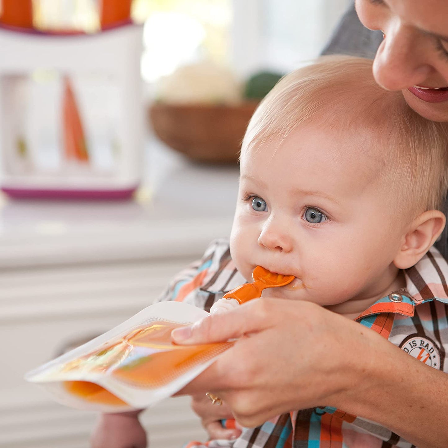 Infantino Feeding Set Reusable Pouch and Spoon