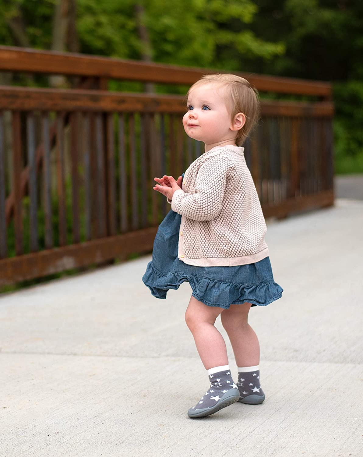 Nuby Snekz Comfortable Rubber Sole Sock Shoes for First Steps