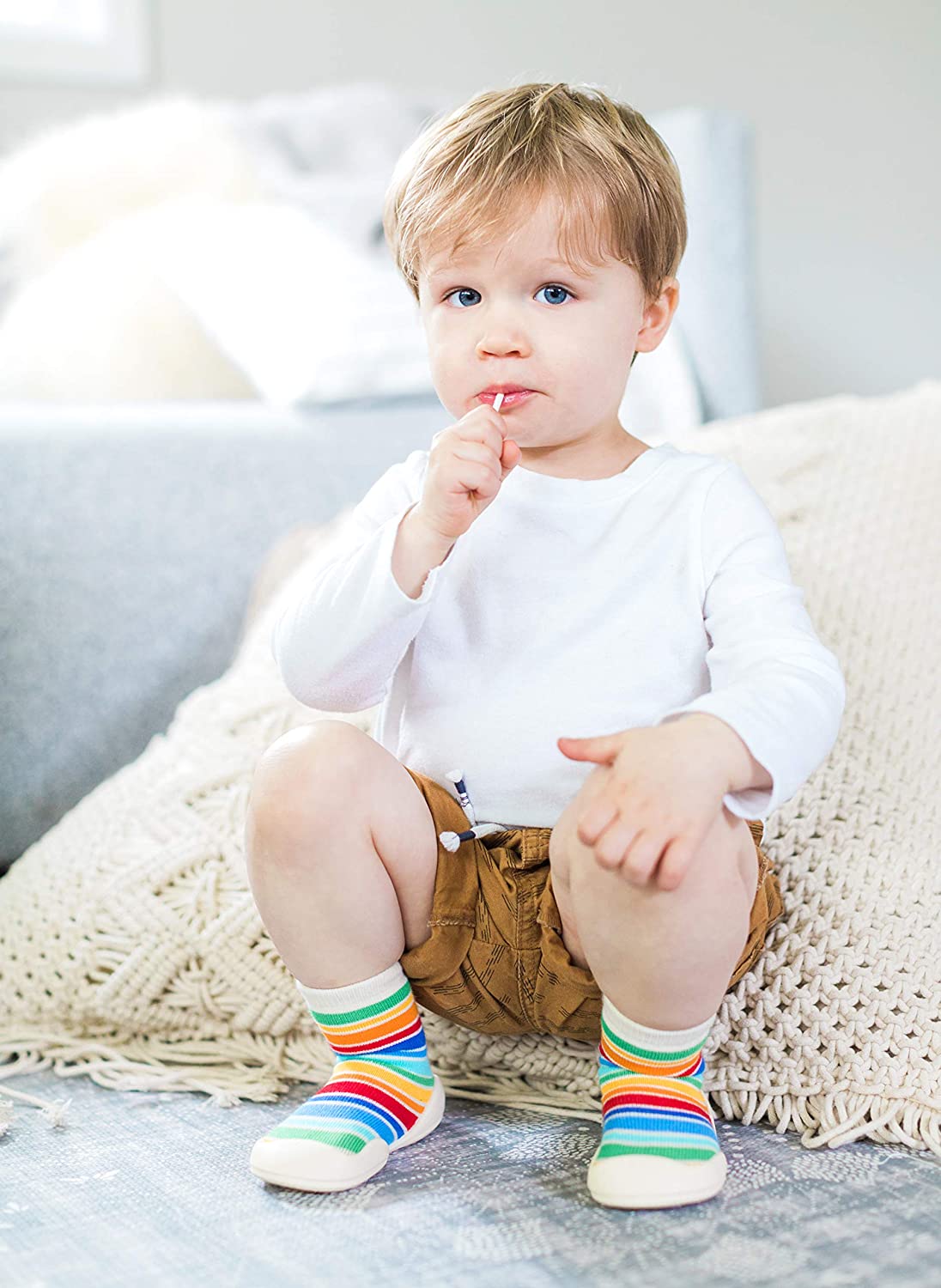 Nuby Snekz Comfortable Rubber Sole Sock Shoes for First Steps
