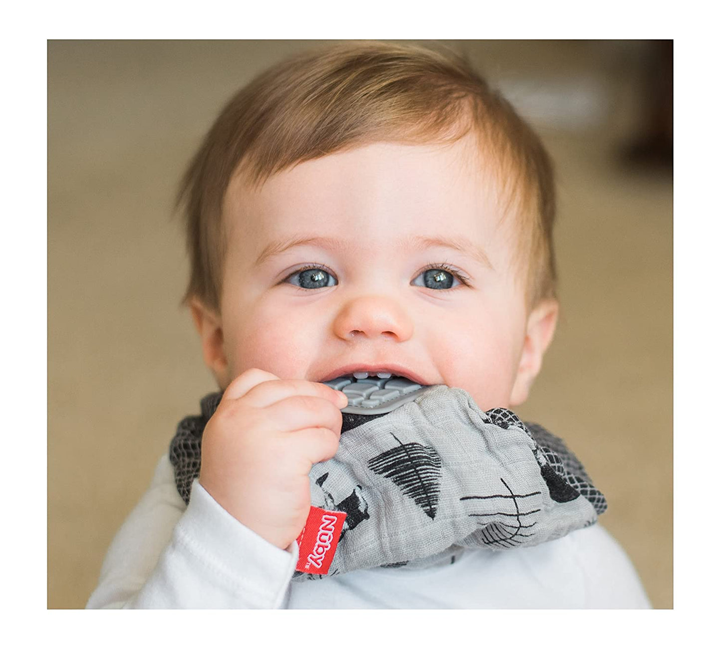 Nuby Reversible 100% Natural Cotton Muslin 3 Piece Teething Bib