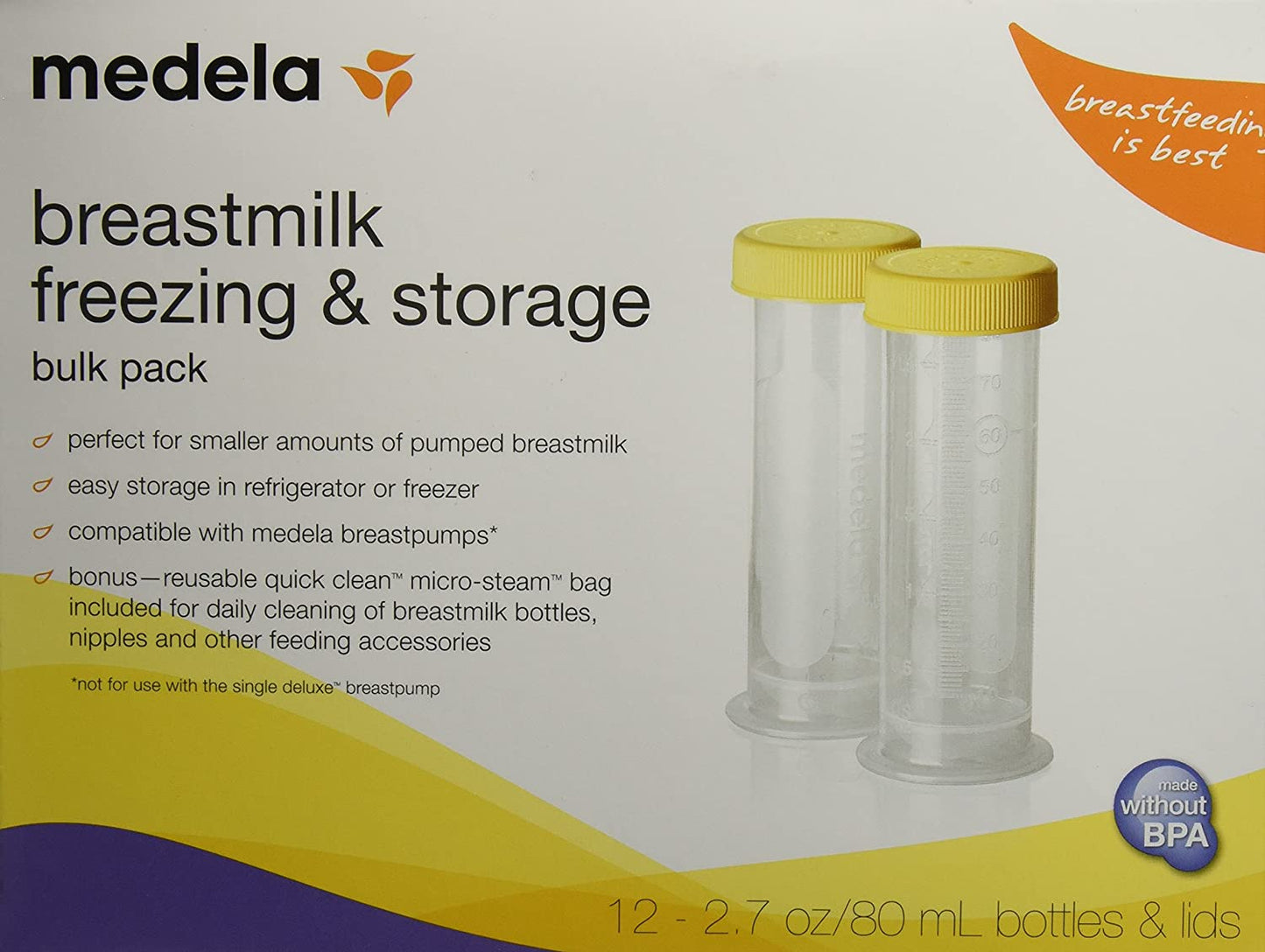 Medela Breast Milk Freezer Pack, 2.7 oz (80ml) Bottles