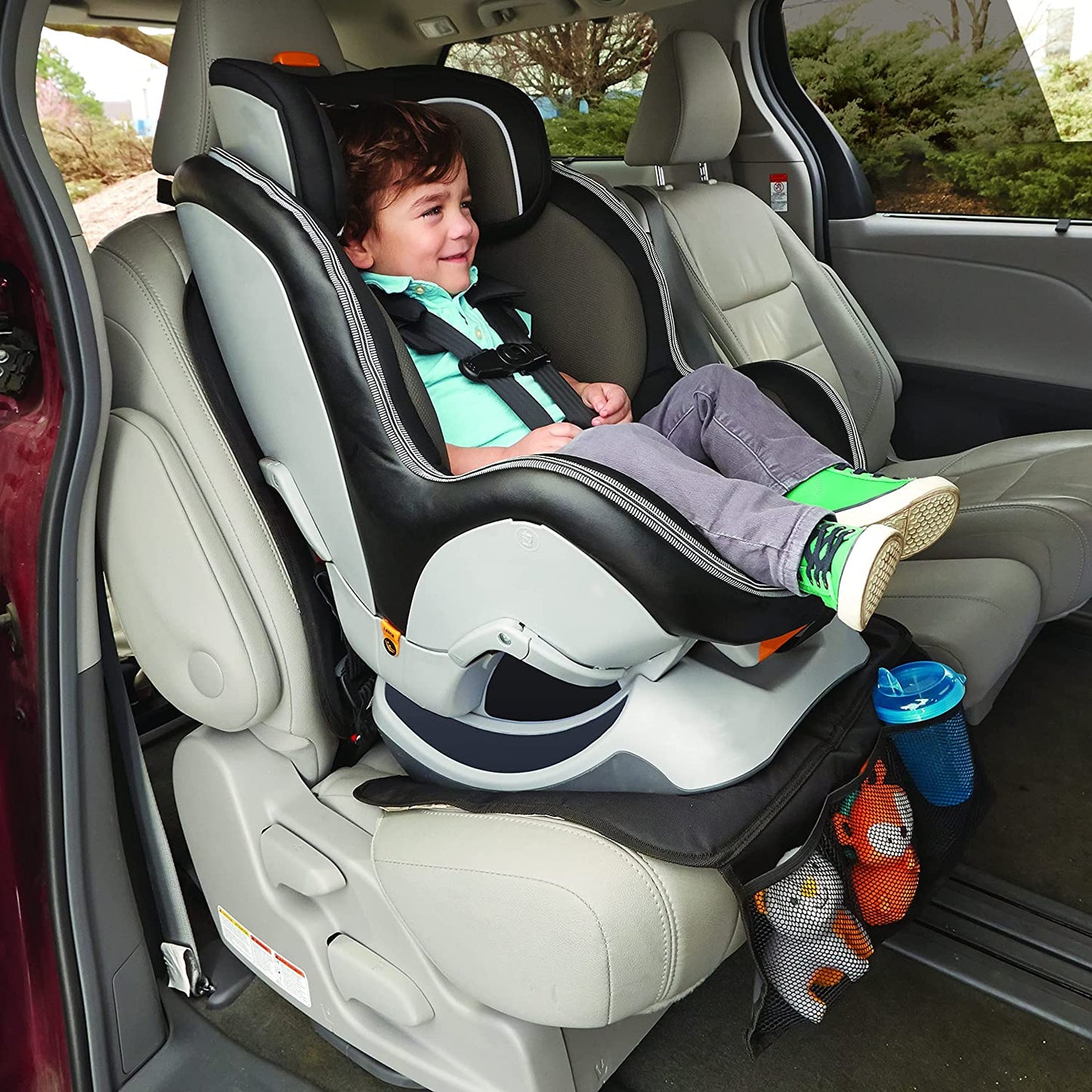 Nuby Deluxe Car Seat Protector, Black Mat for use Under Child's Car Seat