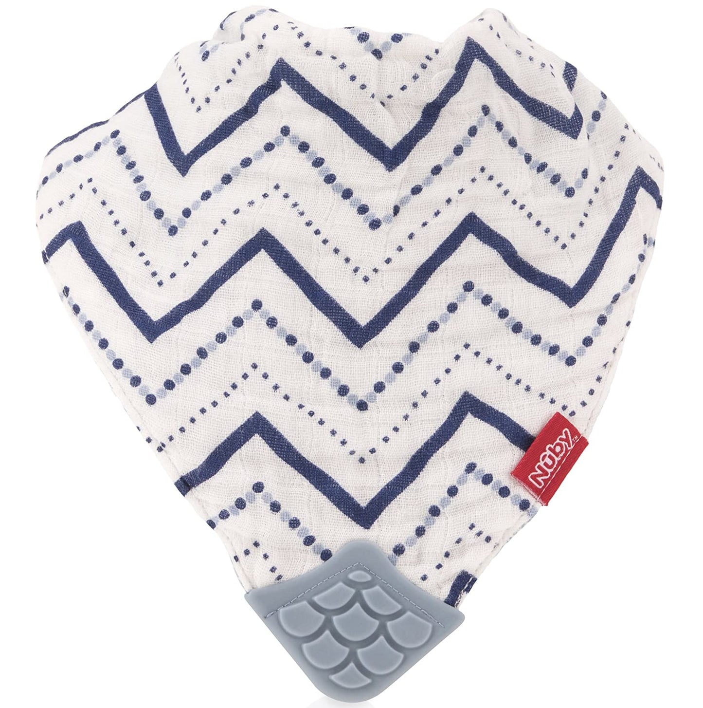 Nuby Reversible 100% Natural Cotton Muslin 3 Piece Teething Bib