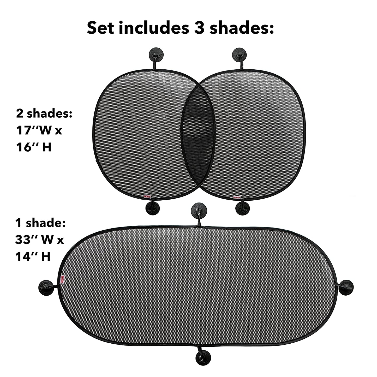 Nuby 3-Pack Vehicle Sun Guard Shade Set