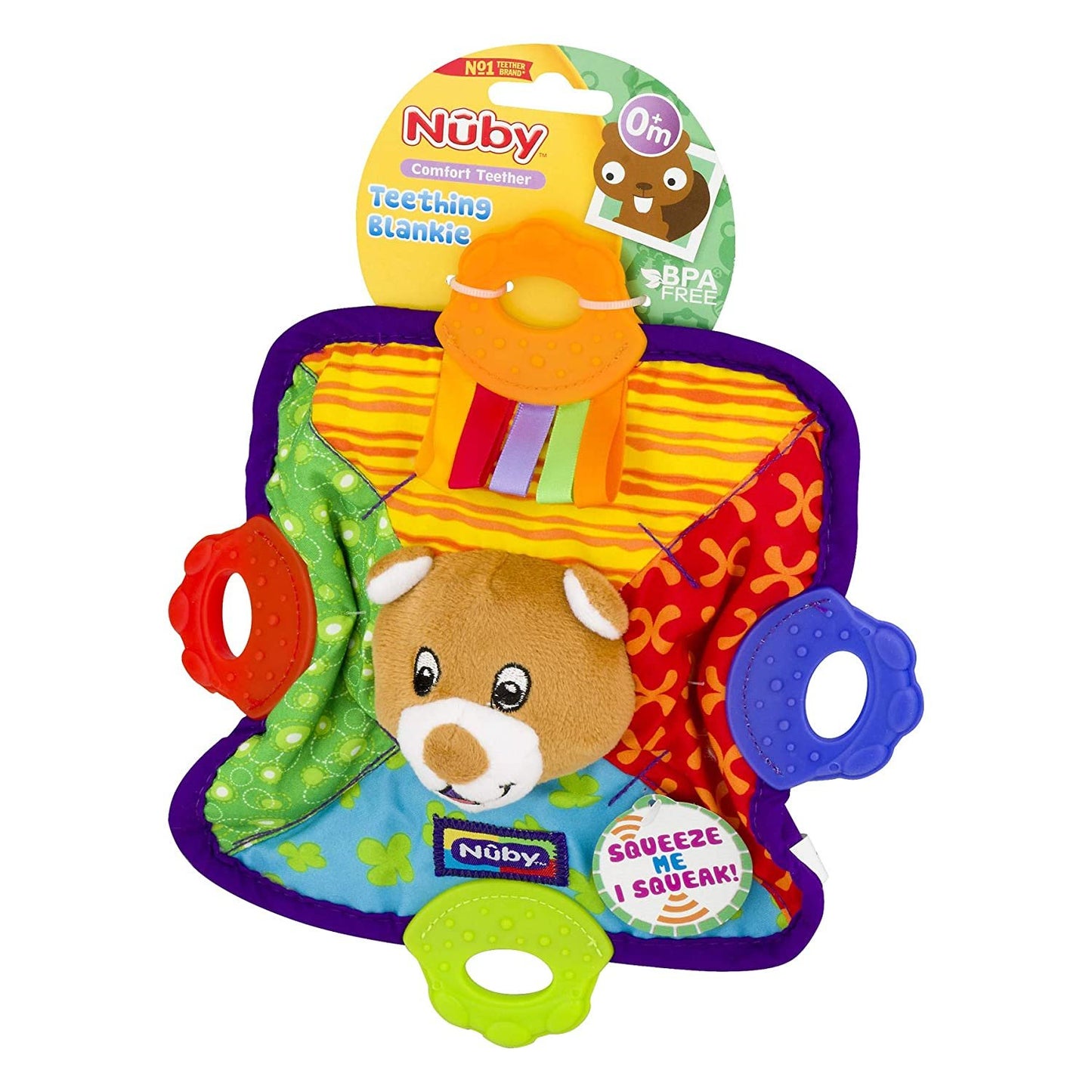 Nuby Teething Blankie, Bear