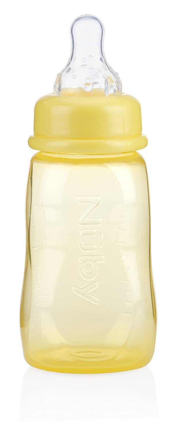 1 Pack Nuby Standard Neck Tinted Feeding Nurser, 4 Ounce, Aqua