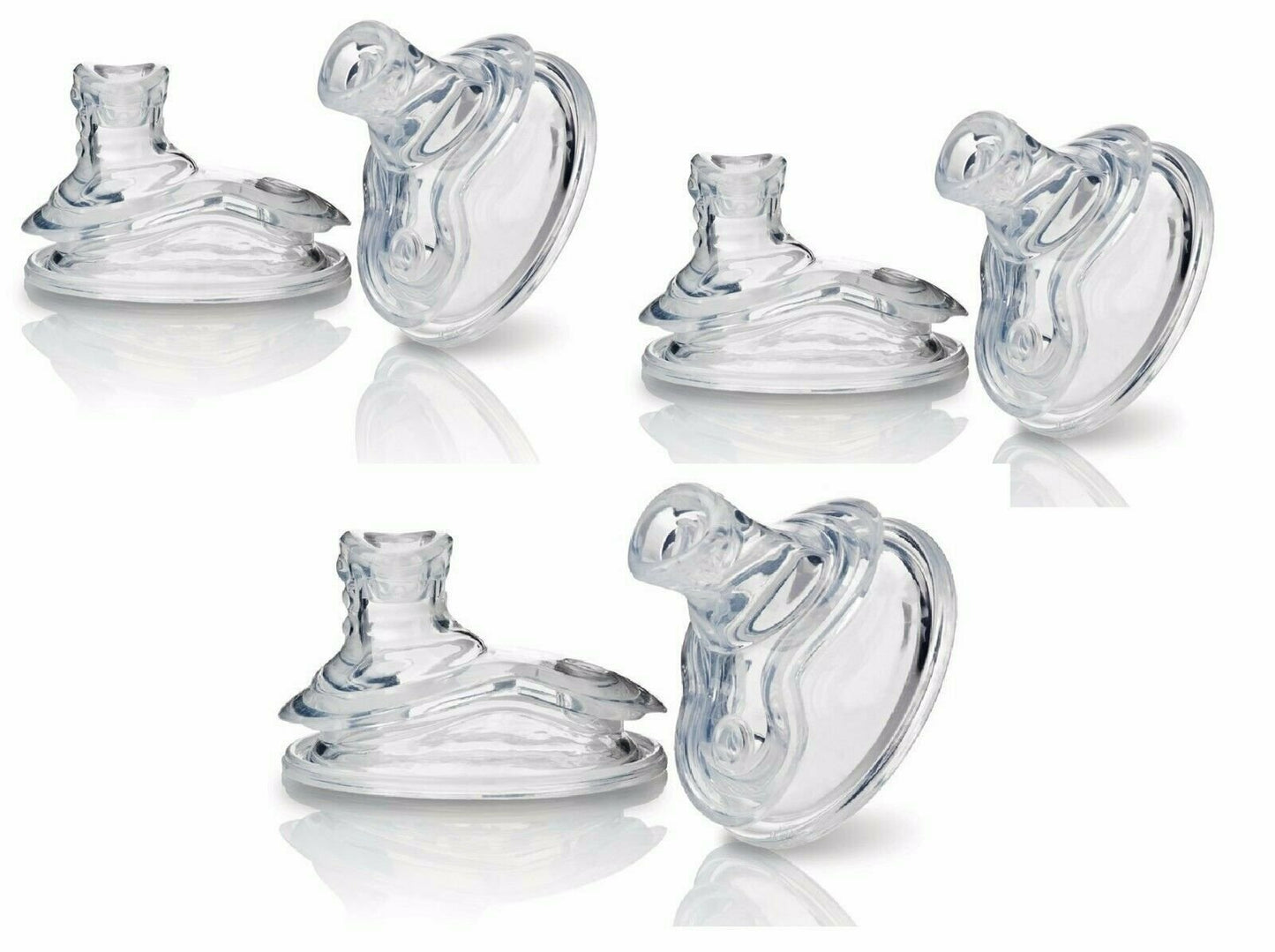 Nuby (3 Packs) 6 Count Super Spout No Spill Replacement Spouts, Clear