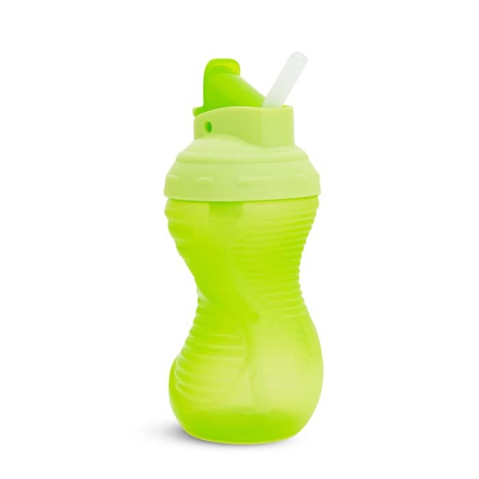 Munchkin Mighty Grip Flip Straw Cups 2-Pack, 10- Ounce (Colors Vary)