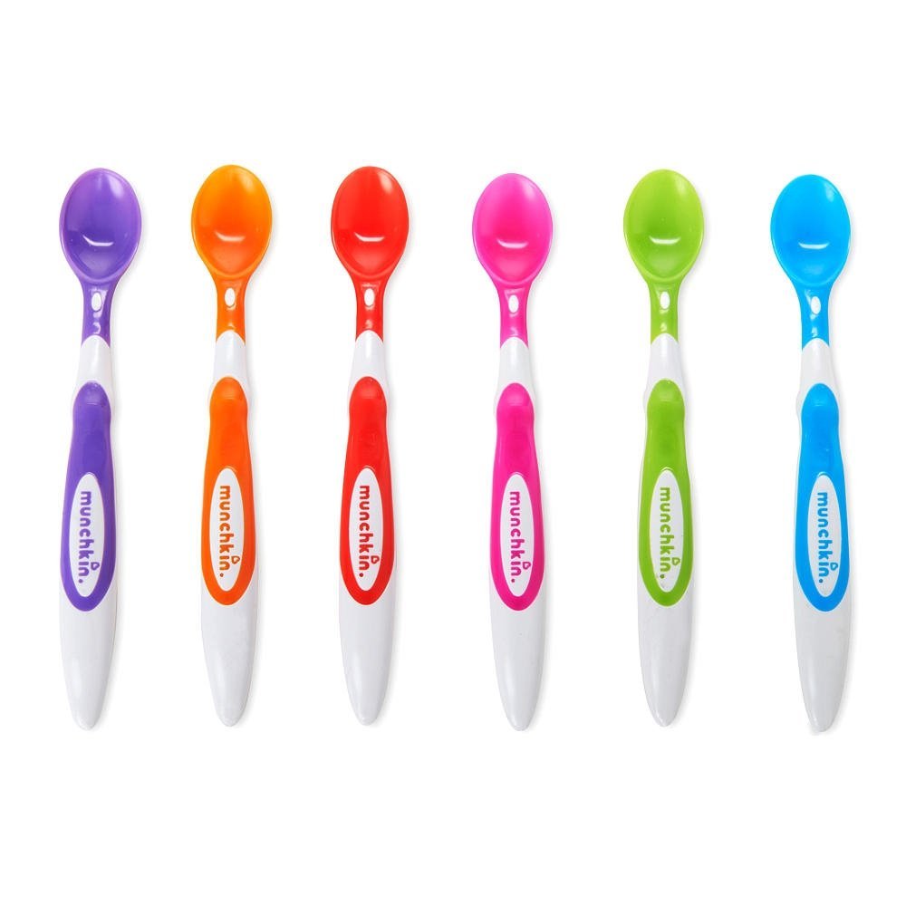Munchkin 6-Pack Soft Tip Infant Spoons with Love A Bowls