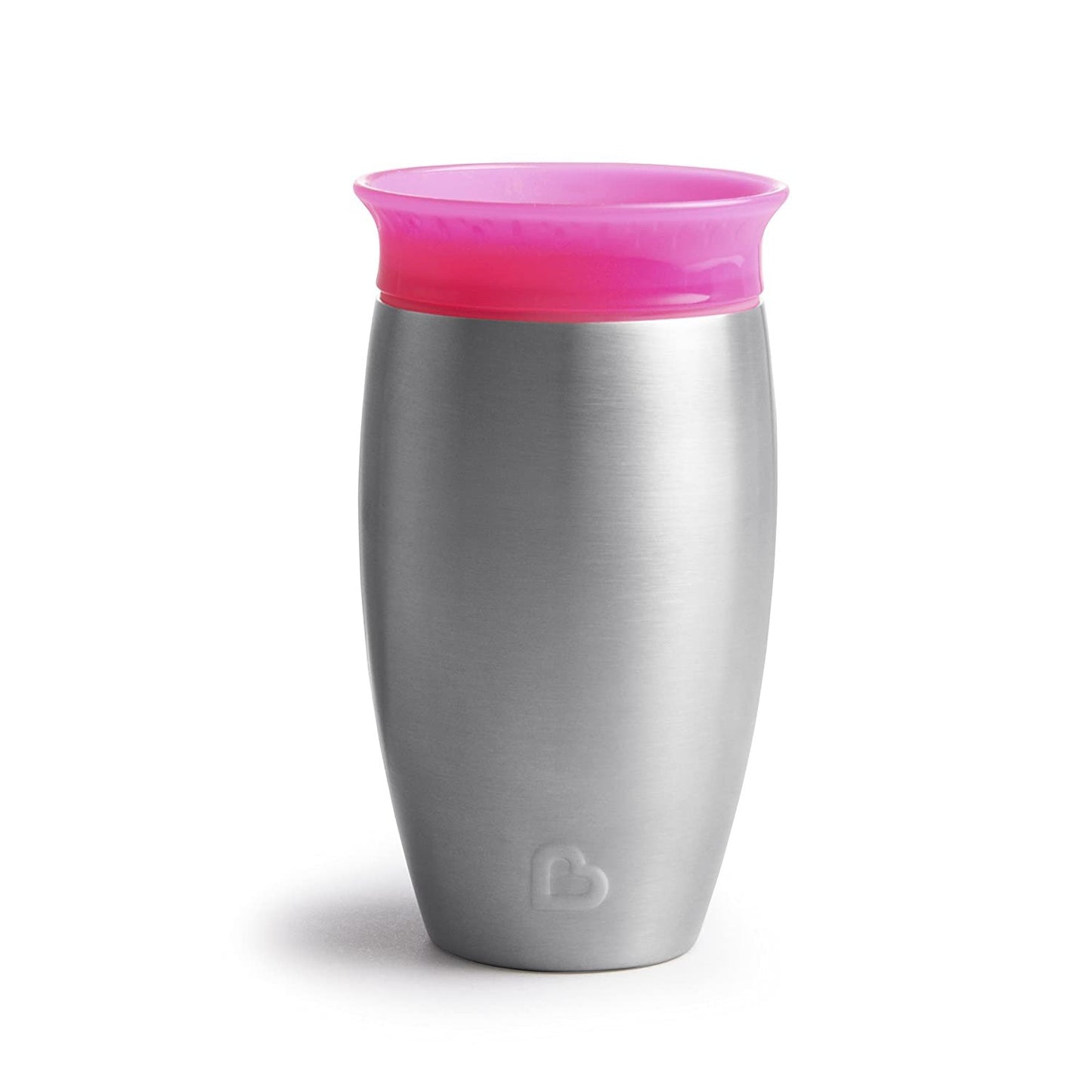 Munchkin Stainless Steel Miracle 360 10oz Sippy Cup, Pink