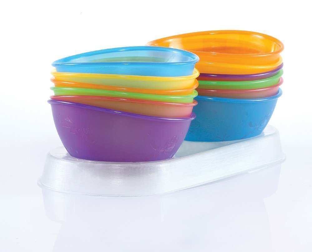 Nuby 4 Pack Embossed Bowls