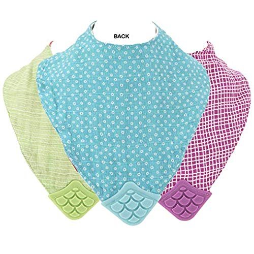 Nuby Reversible 100% Natural Cotton Muslin Teething Bib 5 Piece