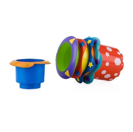 Nuby Splish Splash Bath Stacking Cups, 5 Pack
