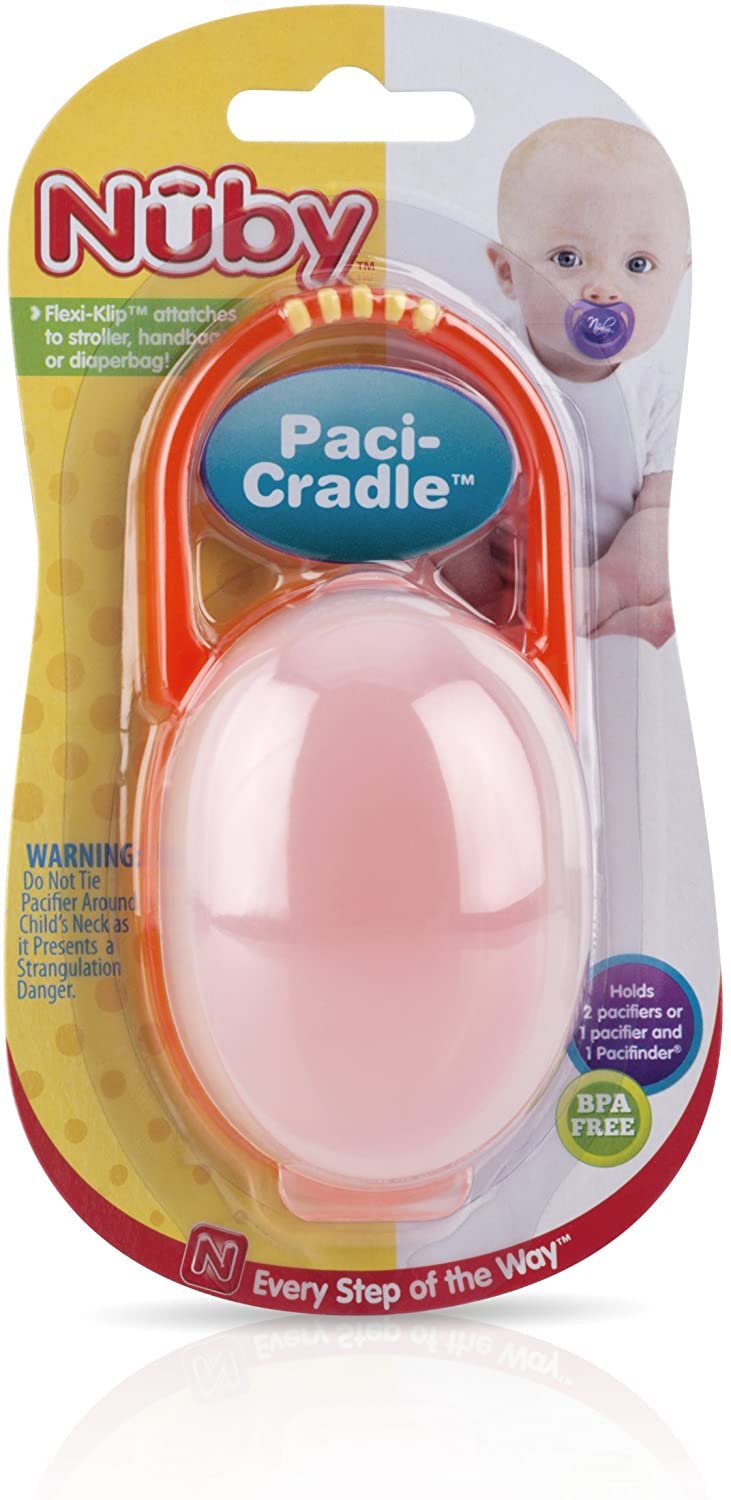 Nuby Paci-Cradle Pacifier Box, Colors May Vary