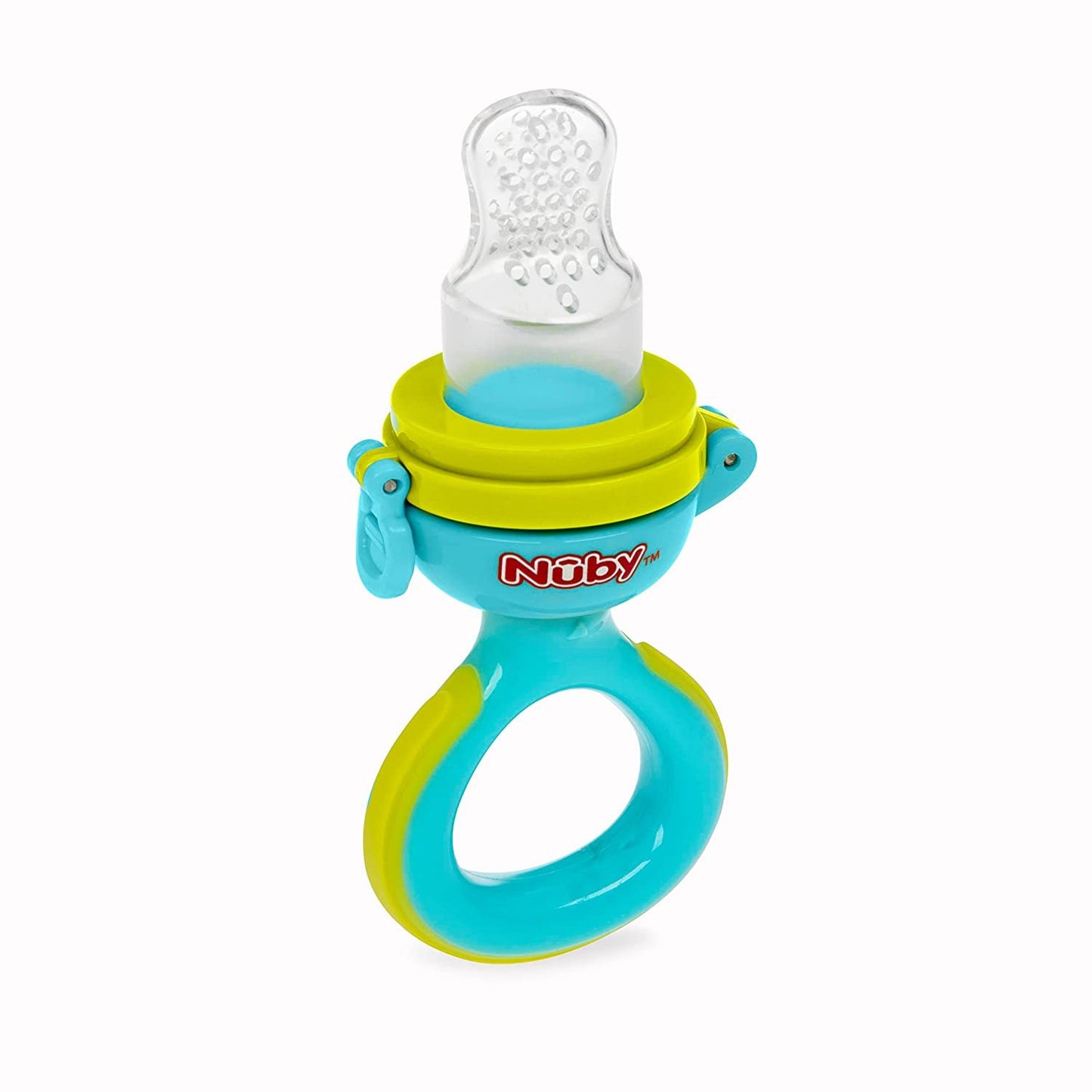 Nuby Twist N' Feed Infant First Foods Feeder with Hygienic Cover: 10M+, Aqua