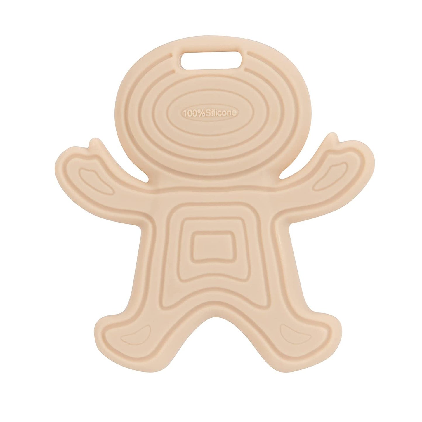 Nuby All Silicone Holiday Tree & Gingerbread Man Cookie Teether – 2 Pack, 3+ Months