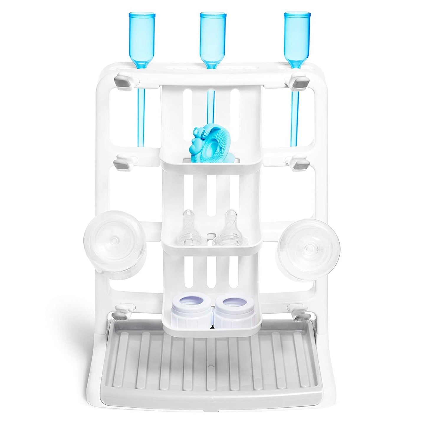 Munchkin Tidy Dry Space Saving Baby Bottle Drying Rack, Gray/White