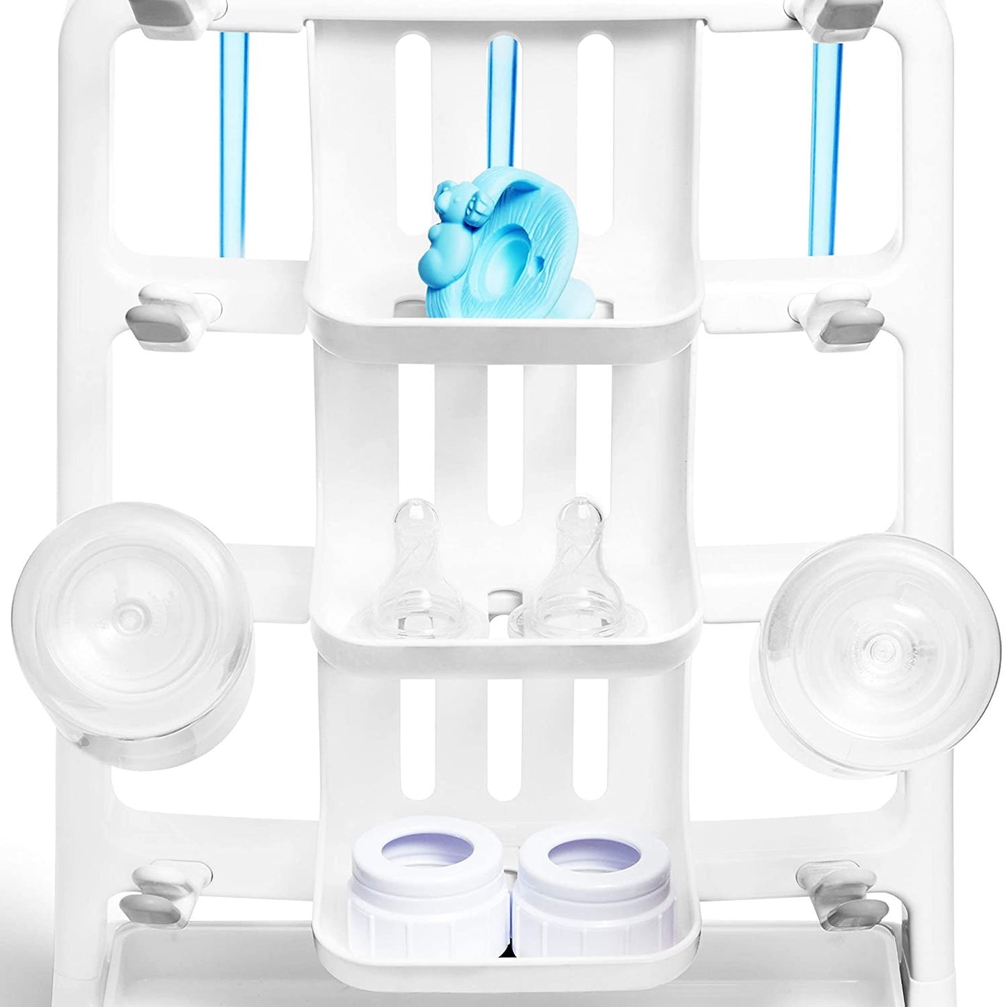 Munchkin Tidy Dry Space Saving Baby Bottle Drying Rack, Gray/White