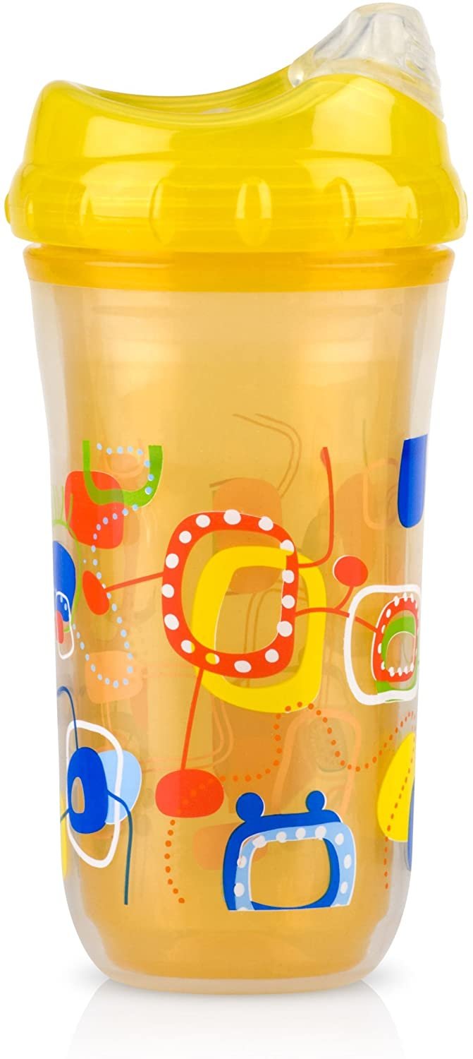nuby no-spill insulated cool sipper, 9 ounce, colors may vary
