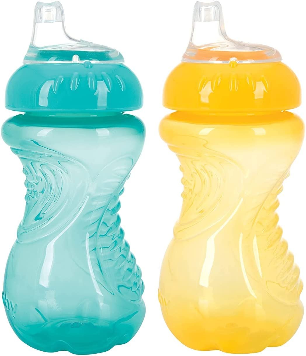 Nuby 2-Pack No-Spill Easy Grip Cup, 10 Ounce