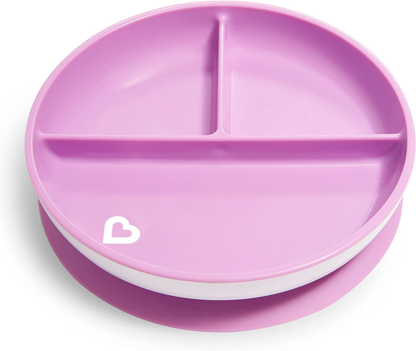 Munchkin Stay Put Divided Suction Plates, Pink/Purple