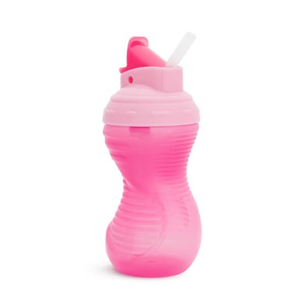 Munchkin Mighty Grip Flip Straw Cups 2-Pack, 10- Ounce (Colors Vary)