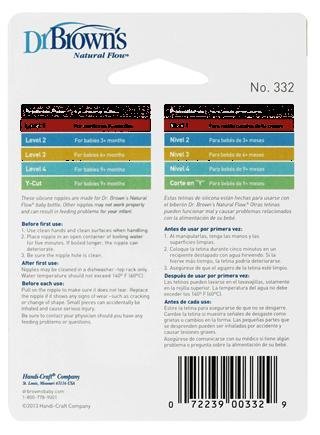 Dr. Brown's Natural Flow Level 3 Standard Nipple
