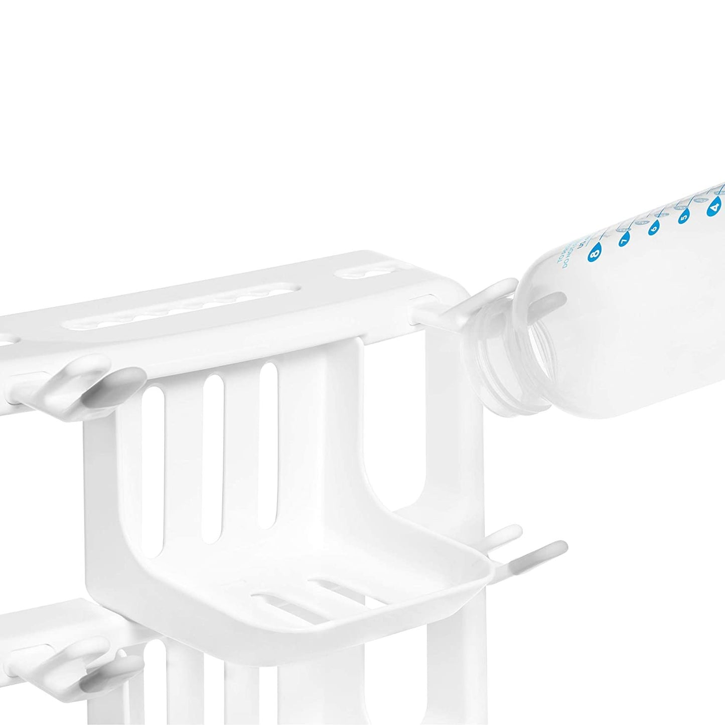 Munchkin Tidy Dry Space Saving Baby Bottle Drying Rack, Gray/White