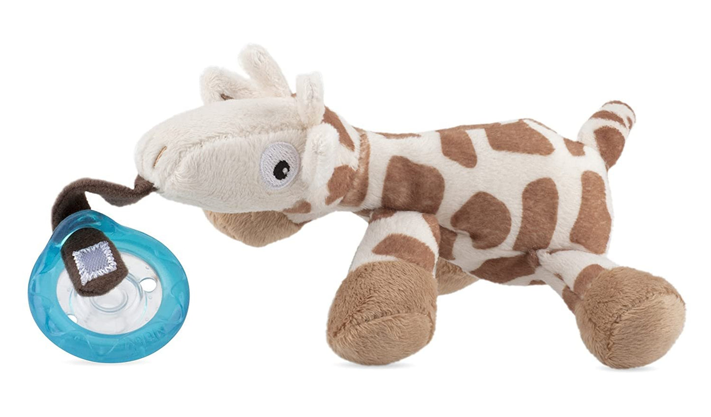 Nuby Natural Flex Cherry Pacifier with Snoozie Combo Set, Monkey, 0-6 Months